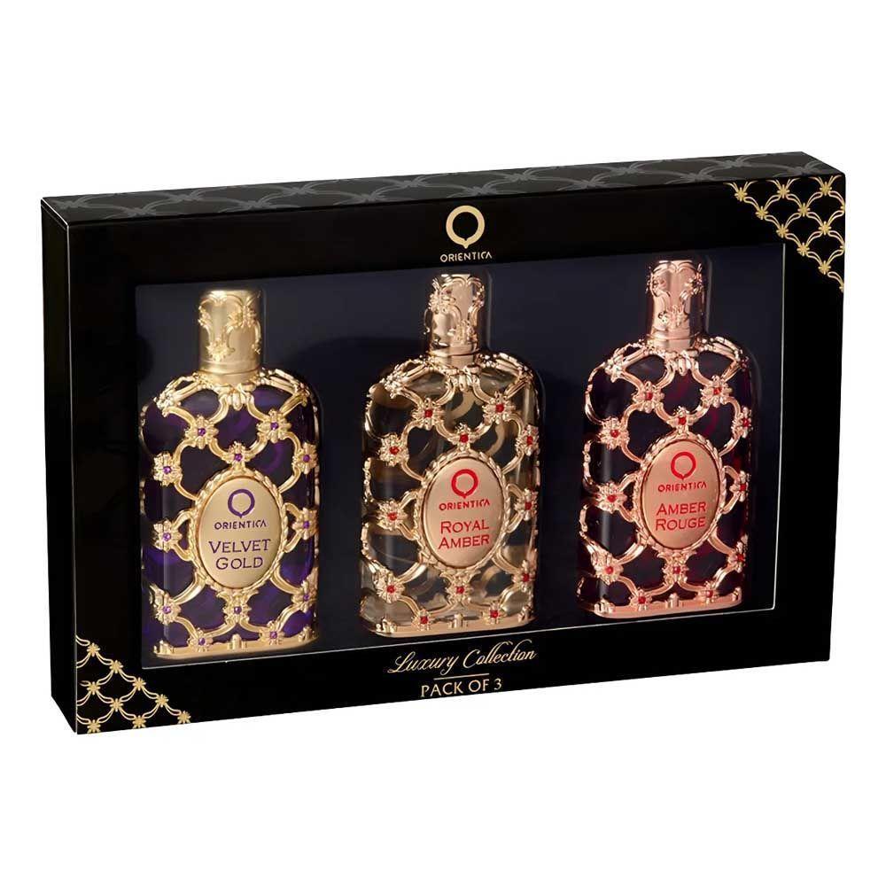Kit Perfume Orientica Luxury Collection Amber Rouge + Royal Amber + Velvet Gold (3x 30ml) - 2