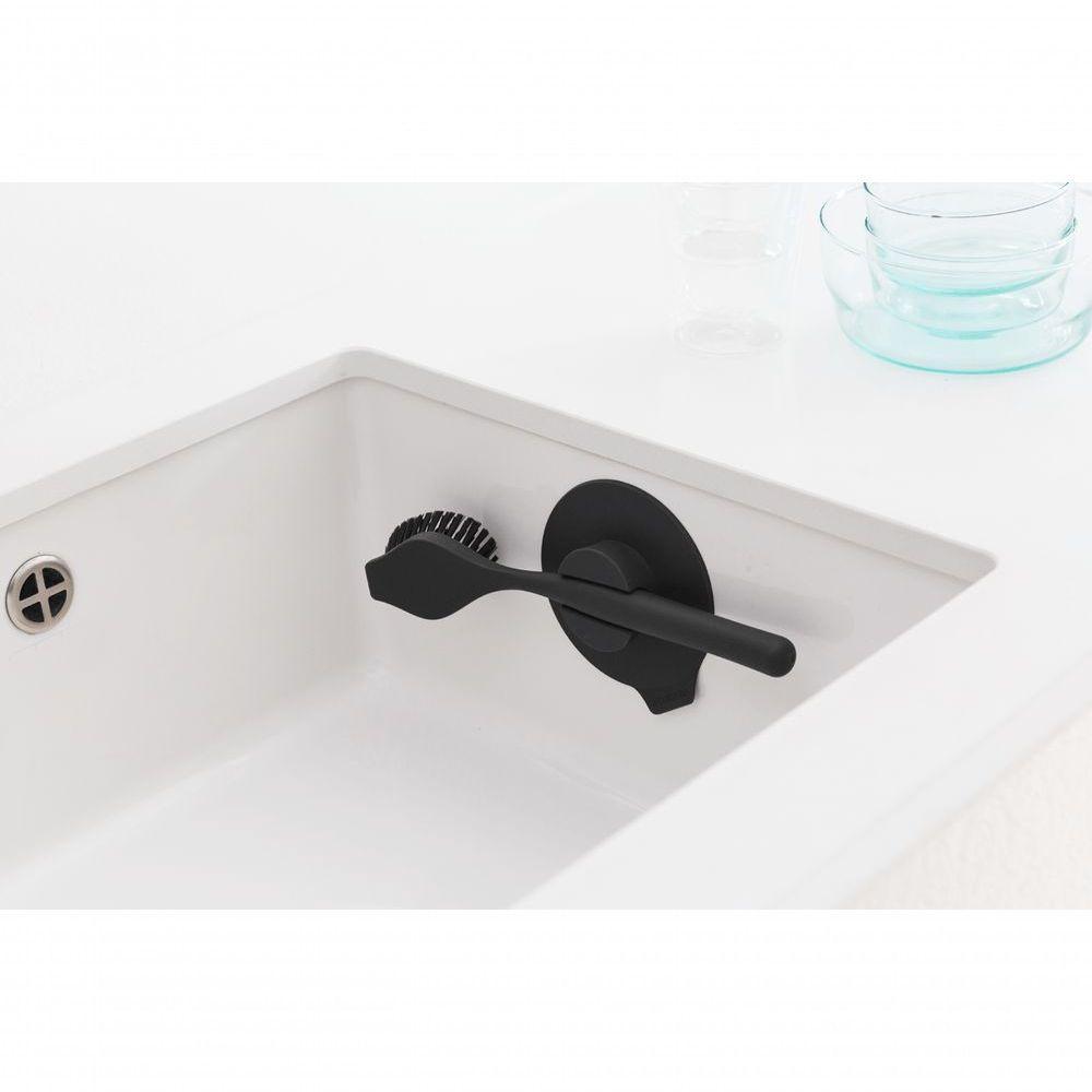 Escova Para Louça Com Suporte Sinkside Brabantia Cinza Escuro - 3