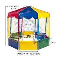 Piscina De Bolinha Oitavada 2,00m Com 1000 Bolinhas Escorrega Medio E 2 Gangorras 1 Lugar - 2