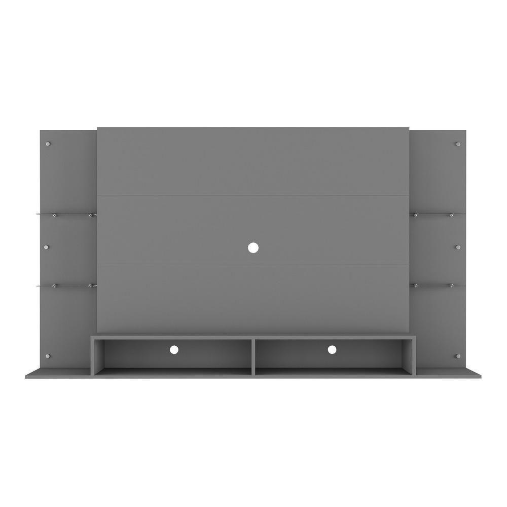 Painel Tv 60" Com Prateleiras De Vidro Brasil Multimóveis Br2739 Grafite - 2