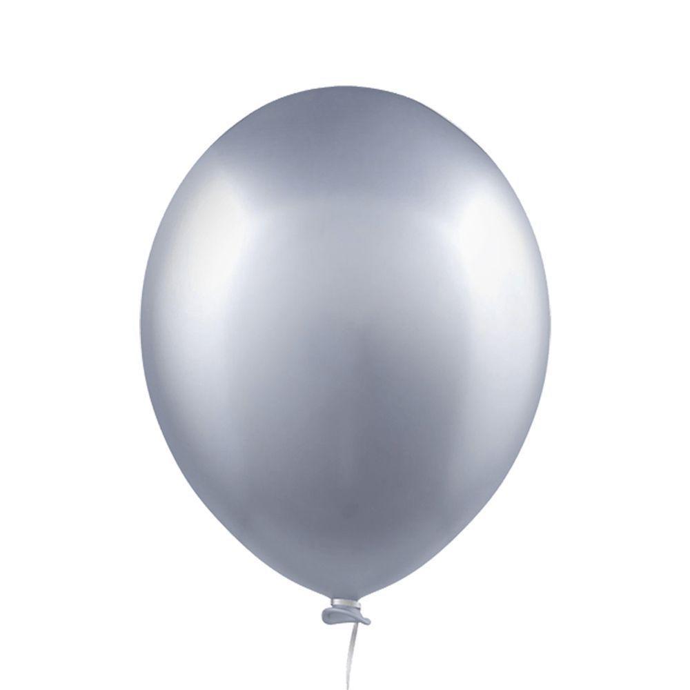 Balão Cromado Alumínio Natural - 5 Polegadas - 25 Unidades - 1