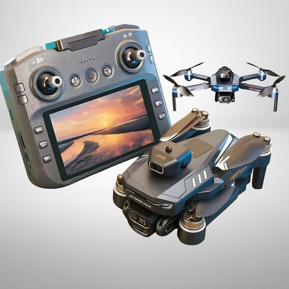 Drone Gt8 4k Hd Dobrável Com Controle Lcd E Estabilização Inteligente – Compacto, Portátil E De Alta Performance - Cinza - 2