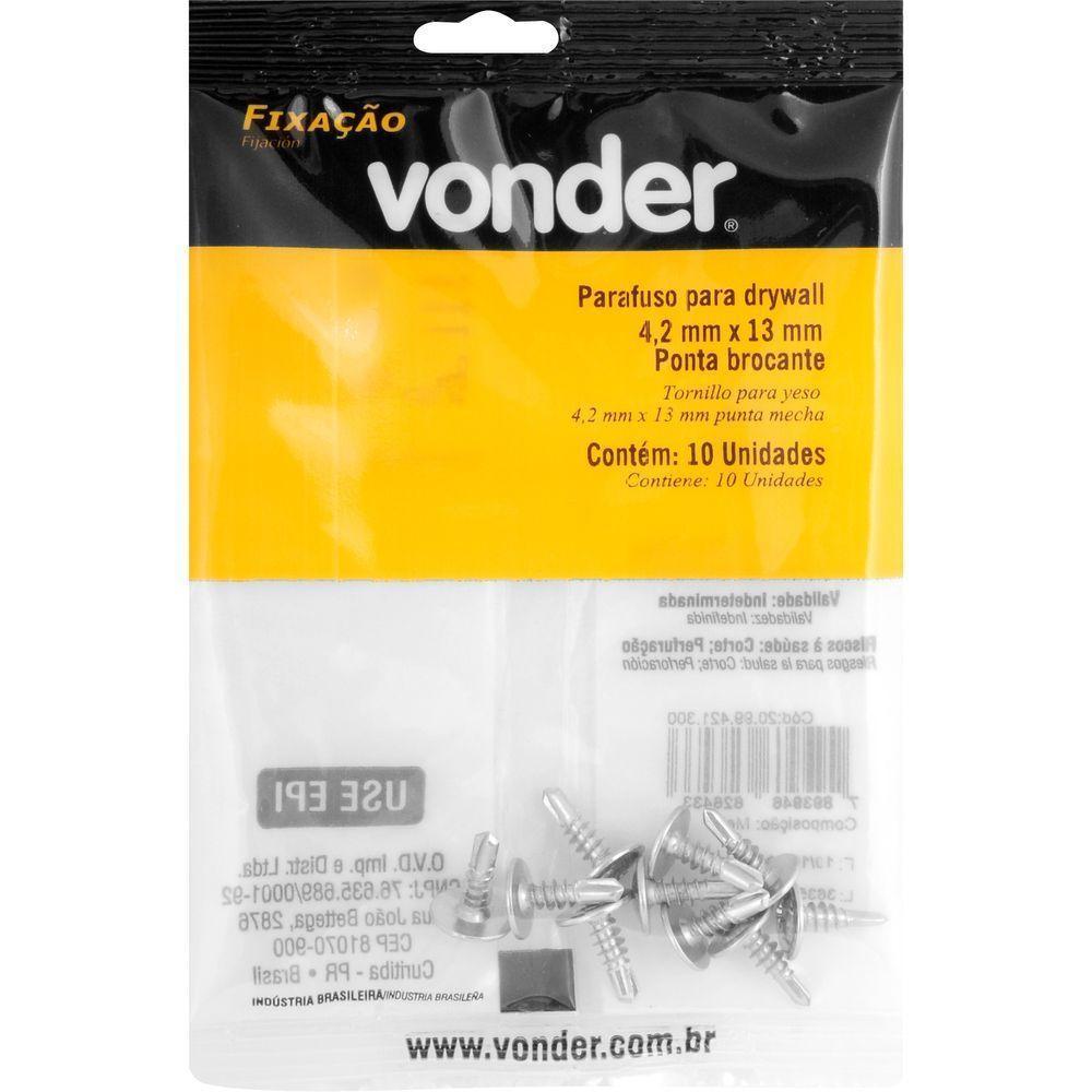 Parafuso Para Drywall 4,2x13 Mm Ponta Brocante Vonder - 3