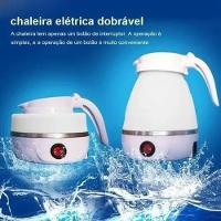 Chaleira Elétrica Dobrável Portátil 600ml – Silicone + Aço Inox, Compacta E Ideal Para Viagem E Camping 110V - 4