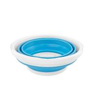 Balde Dobravel Compacto Silicone Camping Gelo Garrafas Lavanderia Agua Multiuso Flexivel 10l Azul - 8