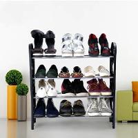 Sapateira Grande Ampliavel 12 Pares Empilhavel Estante Desmontavel 4 Prateleiras Aluminio - 5