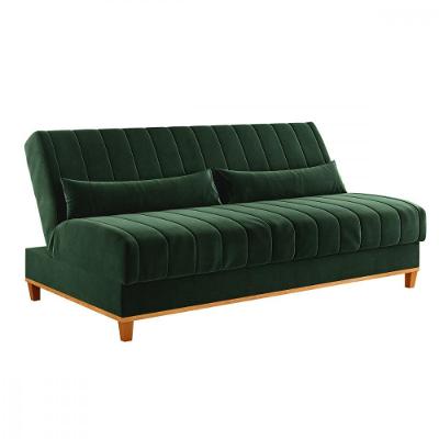 Sofá Cama Com Almofada Duna Veludo Oliva Viero Oliva
