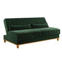 Sofá Cama Com Almofada Duna Veludo Oliva Viero Oliva - 1