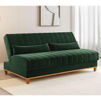 Sofá Cama Com Almofada Duna Veludo Oliva Viero Oliva - 2