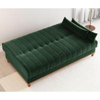 Sofá Cama Com Almofada Duna Veludo Oliva Viero Oliva - 3