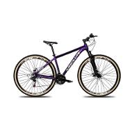 Bicicleta Aro 29 Absolute Nero 5 Alumínio 27v K7 Freio Disco Mecânico Garfo Suspensão Pneu Com Faixa - Roxo Tam.13 - 1