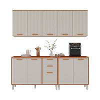 Cozinha Completa Itatiaia 200cm Em Madeira Mdp Cinamomo Fendi Itafriz - 2