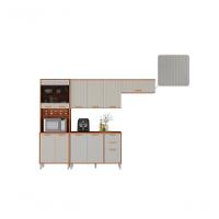 Cozinha Completa Itatiaia 2 Vidros 270cm Em Madeira Mdp Cinamomo Fendi Itafriz - 2