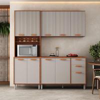 Cozinha Completa Itatiaia 190cm Em Madeira Mdp Cinamomo Fendi Itafriz - 1