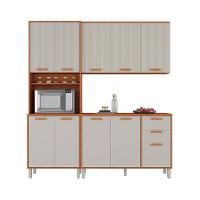 Cozinha Completa Itatiaia 190cm Em Madeira Mdp Cinamomo Fendi Itafriz - 2