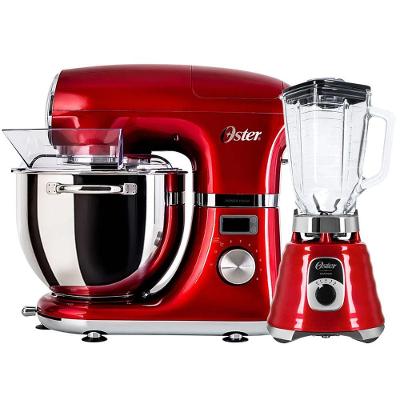 Kit Batedeira Planetária 1000W 5L com Liquidificador New Osterizer 110V Vermelho Oster
