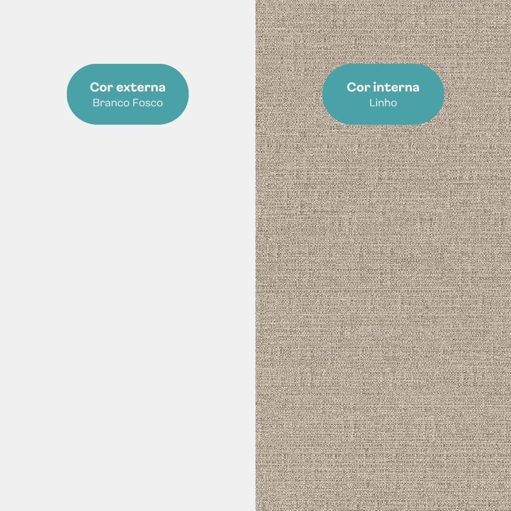 Armário Aéreo De Cozinha Miami 1200mm 3 Portas C Porta Temperos Carraro Branco - 5