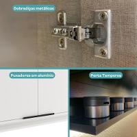 Armário Aéreo De Cozinha Miami 1200mm 3 Portas C Porta Temperos Carraro Branco - 6