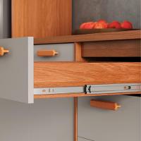 Cozinha Completa Itatiaia 2 Vidros 350cm Em Madeira Mdp Cinamomo Fendi Itafriz - 5