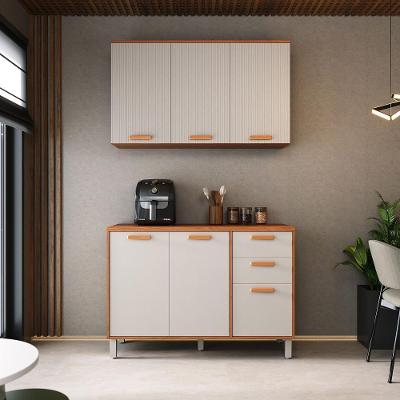 Cozinha Compacta Itatiaia 120cm Em Madeira Mdp Cinamomo Fendi Itafriz