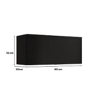 Armário Aéreo De Cozinha Miami 800mm 1 Porta Carraro Preto Touch - 2