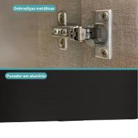 Armário Aéreo De Cozinha Miami 800mm 1 Porta Carraro Preto Touch - 6