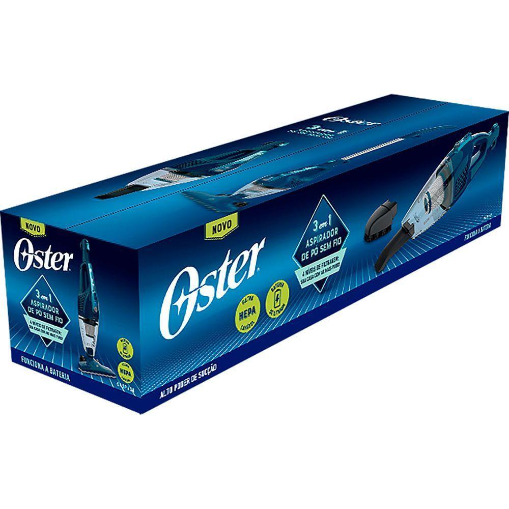 Aspirador de Pó Vertical Sem Fio Oster Blue 3 em 1 - Bateria - 9
