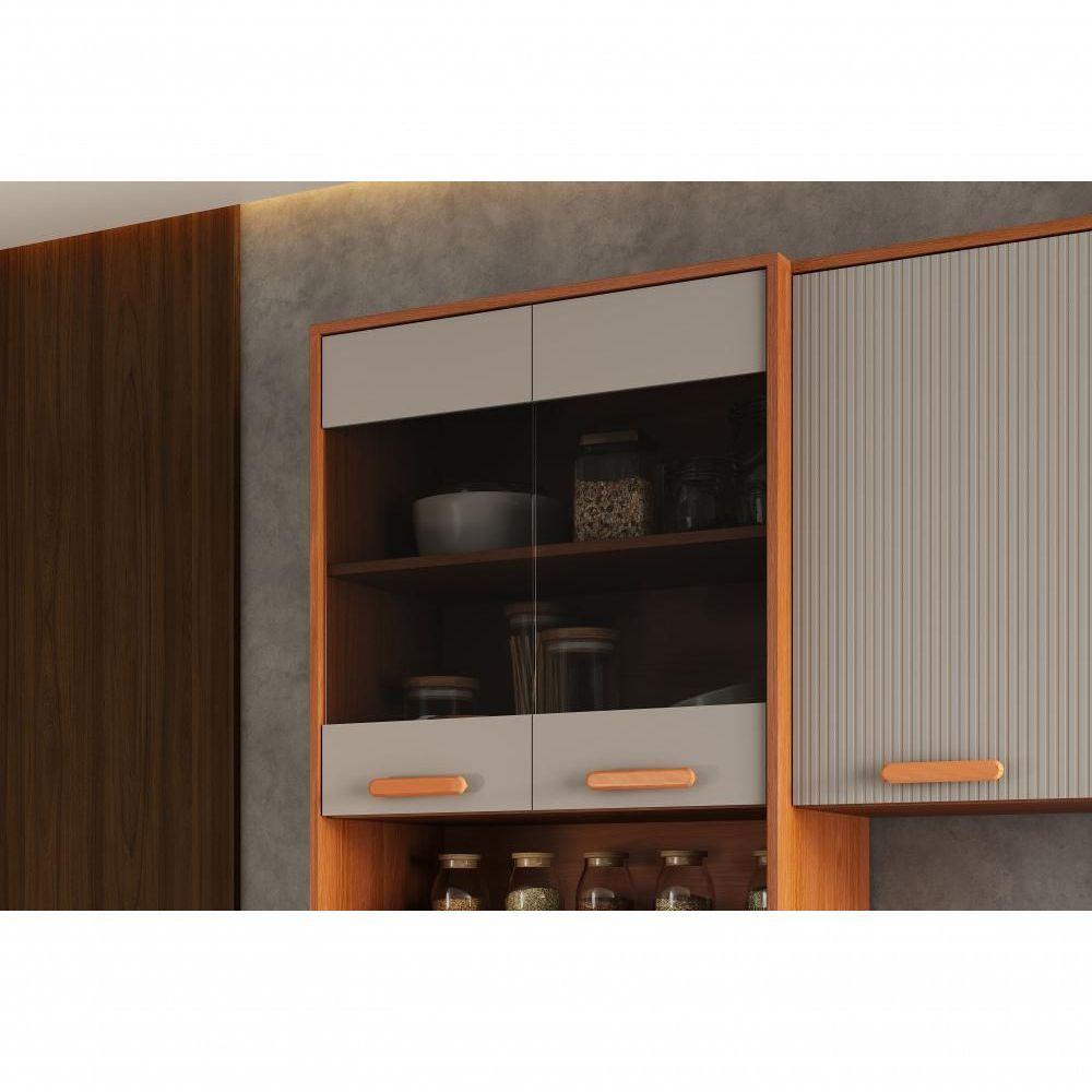 Paneleiro Itatiaia Itafriz 70cm Em Madeira Com 2 Vidros Cinamomo Fendi - 5