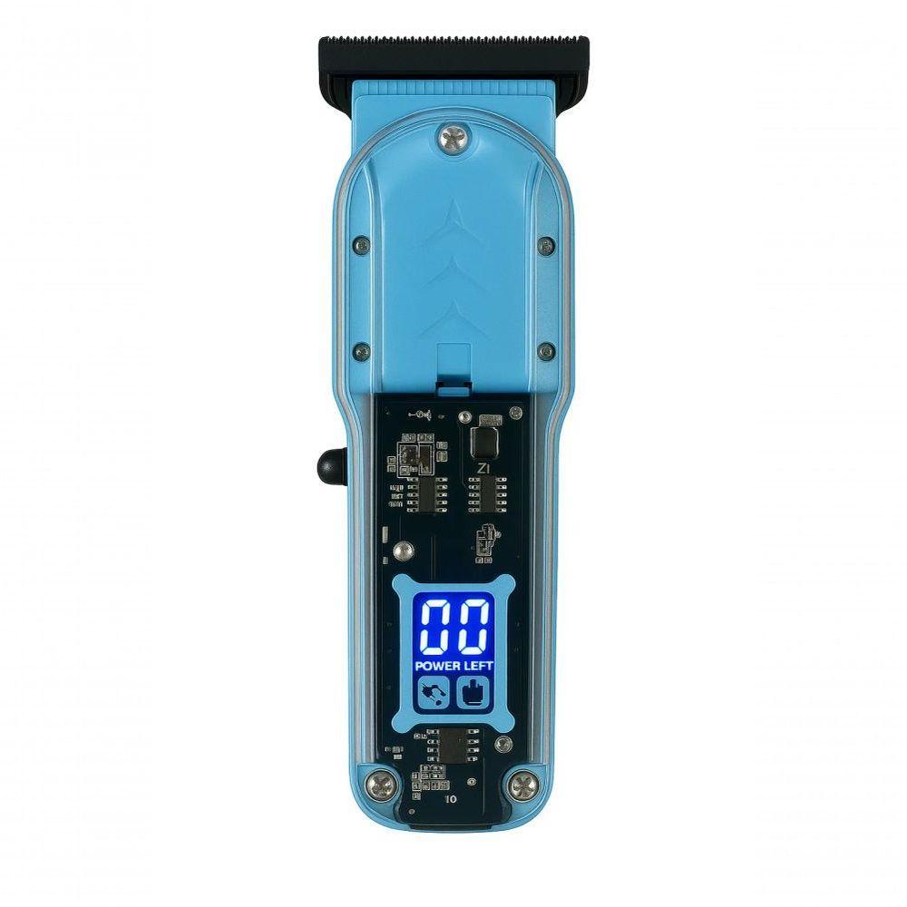 Máquina De Cortar Cabelo Com Led Digital, Lâmina De Precisão, Usb-c E Bateria 180min - Azul - 1
