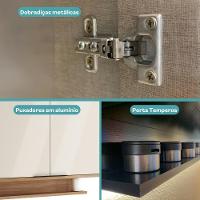 Armário Aéreo De Cozinha Miami 800mm 2 Portas C Porta Temperos Carraro Freijó Com Off White - 6