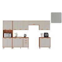 Cozinha Completa Itatiaia 270cm Em Madeira Mdp Cinamomo Fendi Itafriz - 2