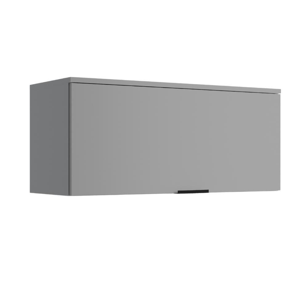 Armário Aéreo De Cozinha Miami 800mm 1 Porta Carraro Cinza Titânio - 1