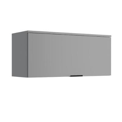 Armário Aéreo De Cozinha Miami 800mm 1 Porta Carraro Cinza Titânio