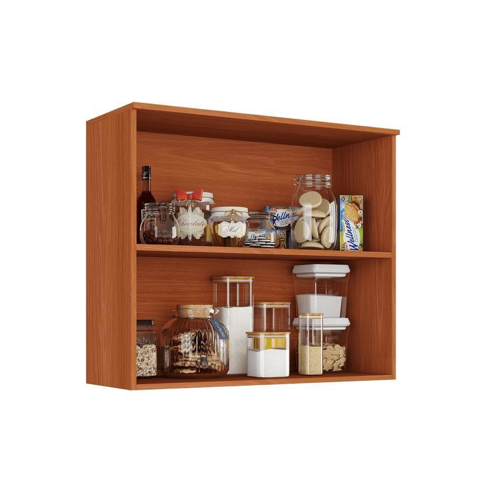 Armário Aéreo Itatiaia Itafriz 80cm Em Madeira Cinamomo Fendi - 2