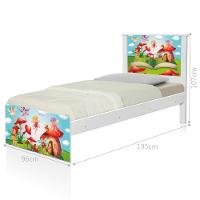 Cama Solteiro Com Cabeceira Adesivada Mundo Das Fadinhas - 2