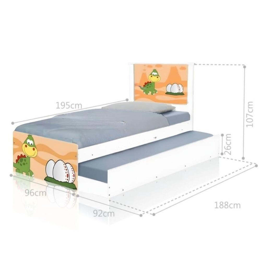 Bicama Juvenil Com Cabeceira Adesivada Dinossauro Baby - 2