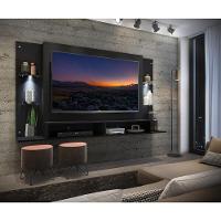 Painel Com Suporte Tv 60" E 2 Leds Vegas Multimóveis V3677 Preto Preto - 6