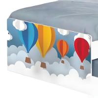 Bicama Juvenil Com Cabeceira Adesivada Balões