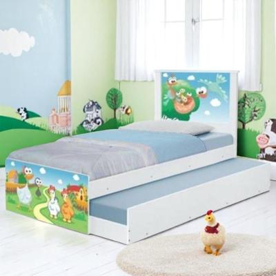 Cama Bicama Juvenil Adesivada Fazendinha