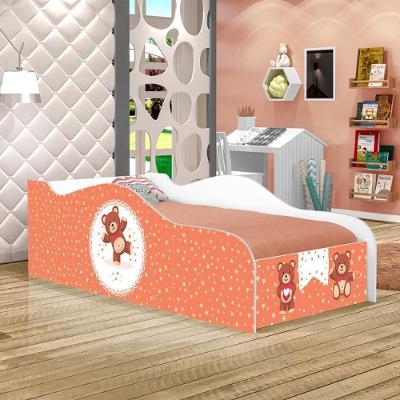 Cama Carro Fun Adesivada Ursinho De Pelúcia Solteiro