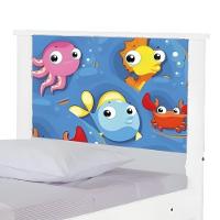 Bicama Juvenil Com Cabeceira Adesivada Fundo Do Mar Peixinhos - 5