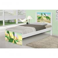 Cama Solteiro Adesivada Casal Dinossauros Com Colchão - 1