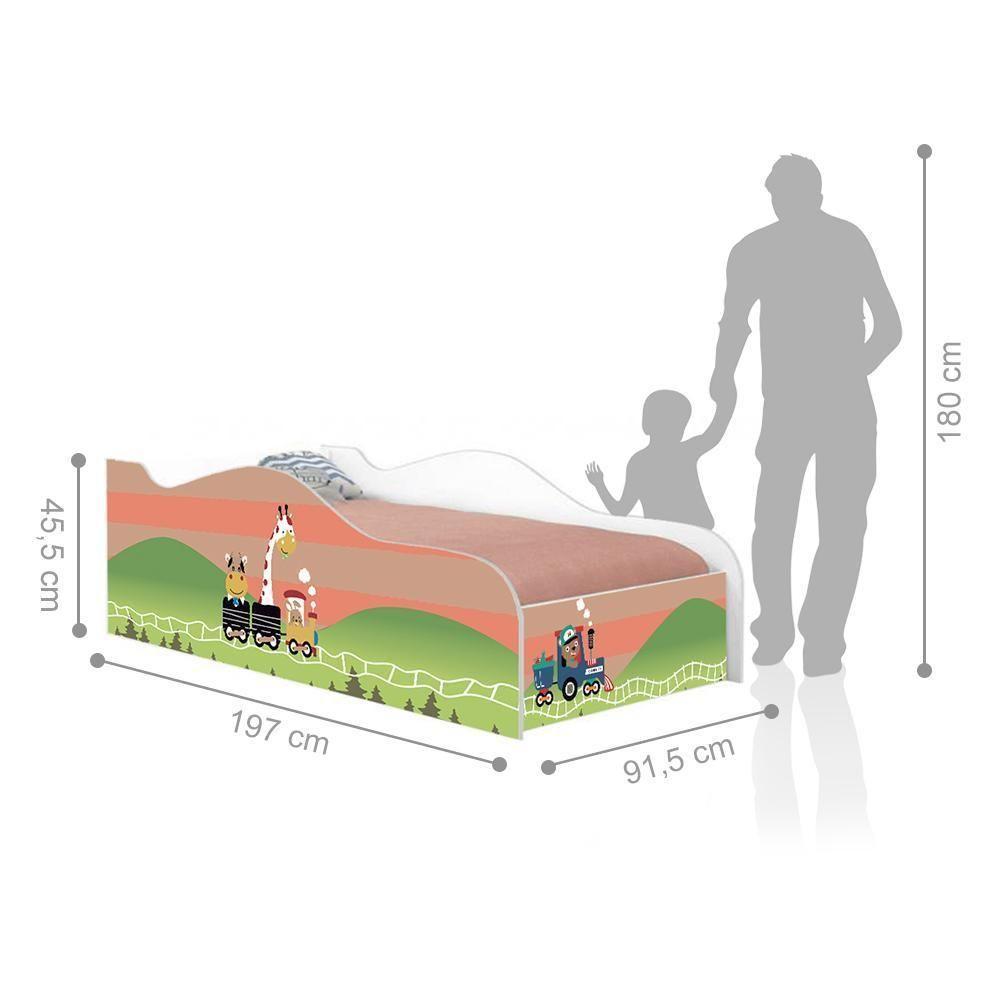 Cama Fun Trenzinho Solteiro Com Colchão - 3