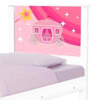 Cama Solteiro Com Cabeceira Adesivada Carruagem Castelo - 2