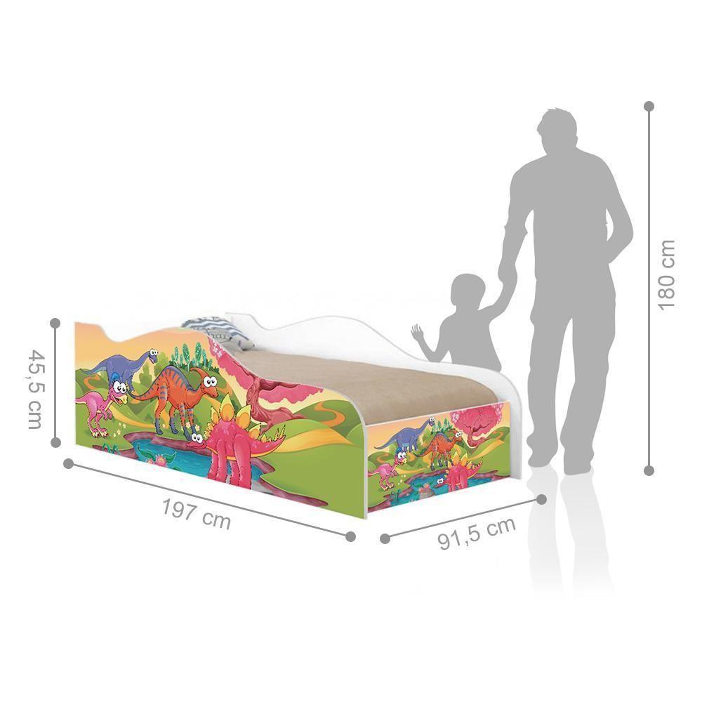 Cama Fun Planeta Dinossauro Solteiro Com Colchão - 3
