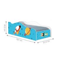 Cama Fun Foguete Espacial Solteiro Com Colchão - 2