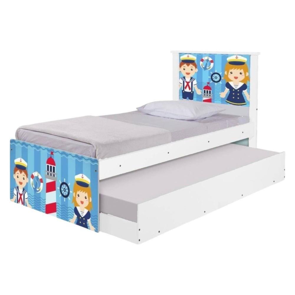 Bicama Juvenil Com Cabeceira Adesivada Marinheiros - 5