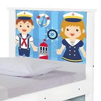 Bicama Juvenil Com Cabeceira Adesivada Marinheiros
