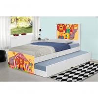 Bicama Juvenil Adesivada Palhaço Circo Com Colchões - 3