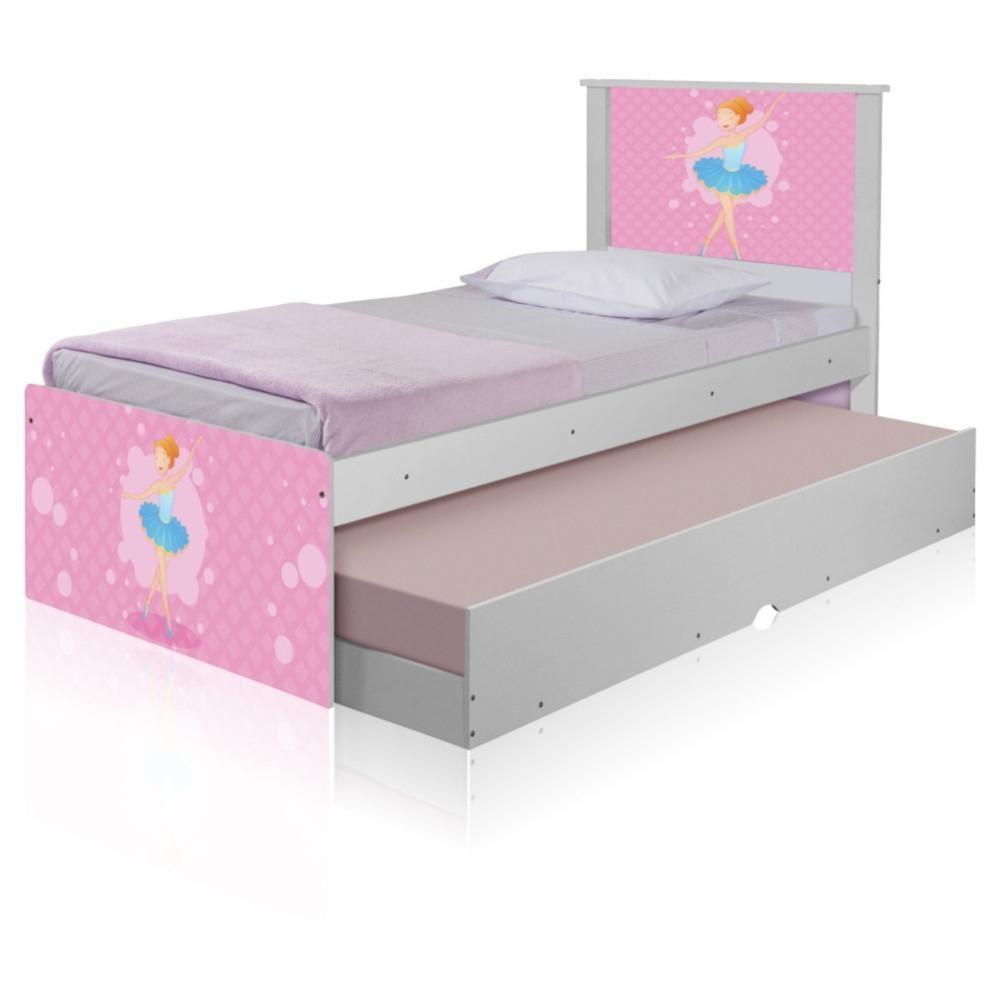 Bicama Juvenil Adesivada Bailarina Clássica Com Colchões - 1